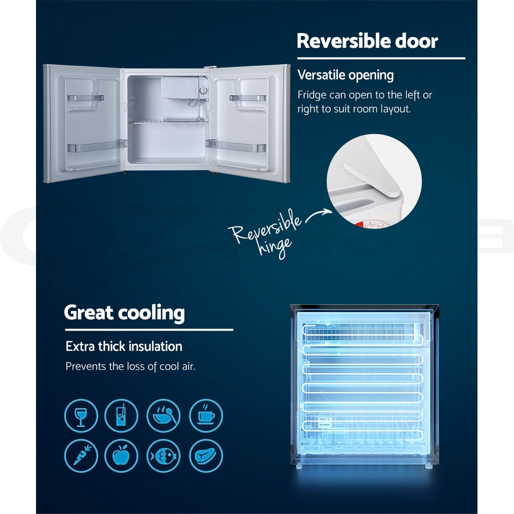 Devanti 48L Bar Fridge White BF-48L-WH