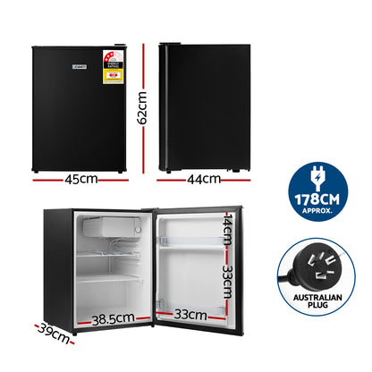Devanti 70L Bar Fridge Black BF-70L-BK