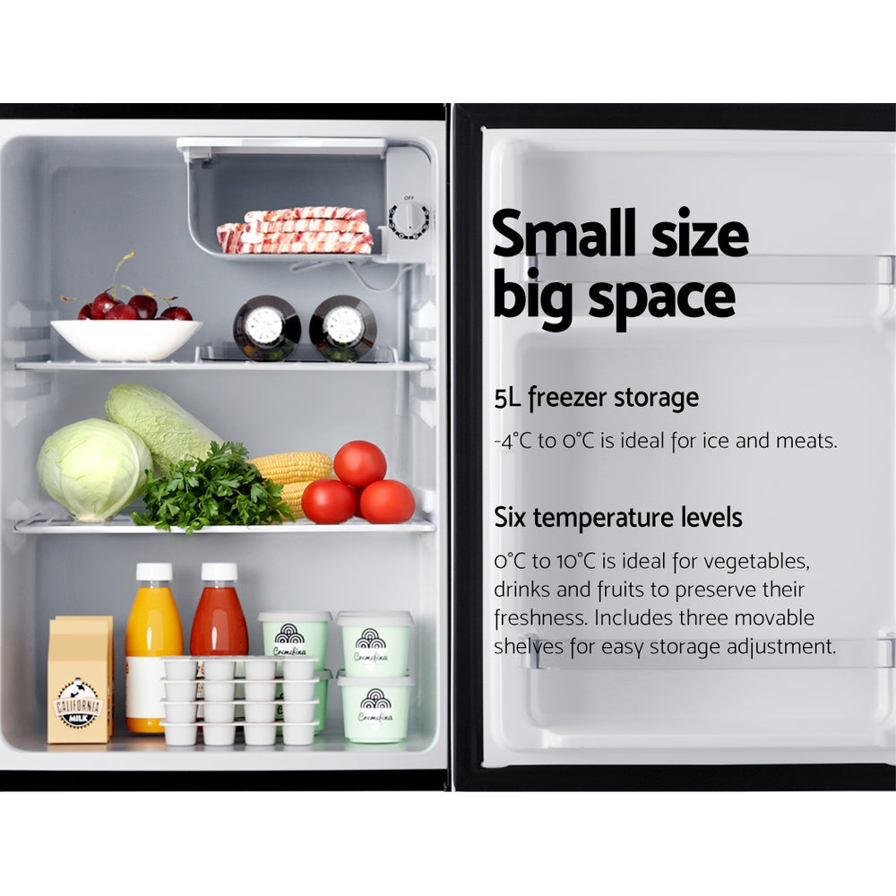 Devanti 70L Bar Fridge Black BF-70L-BK
