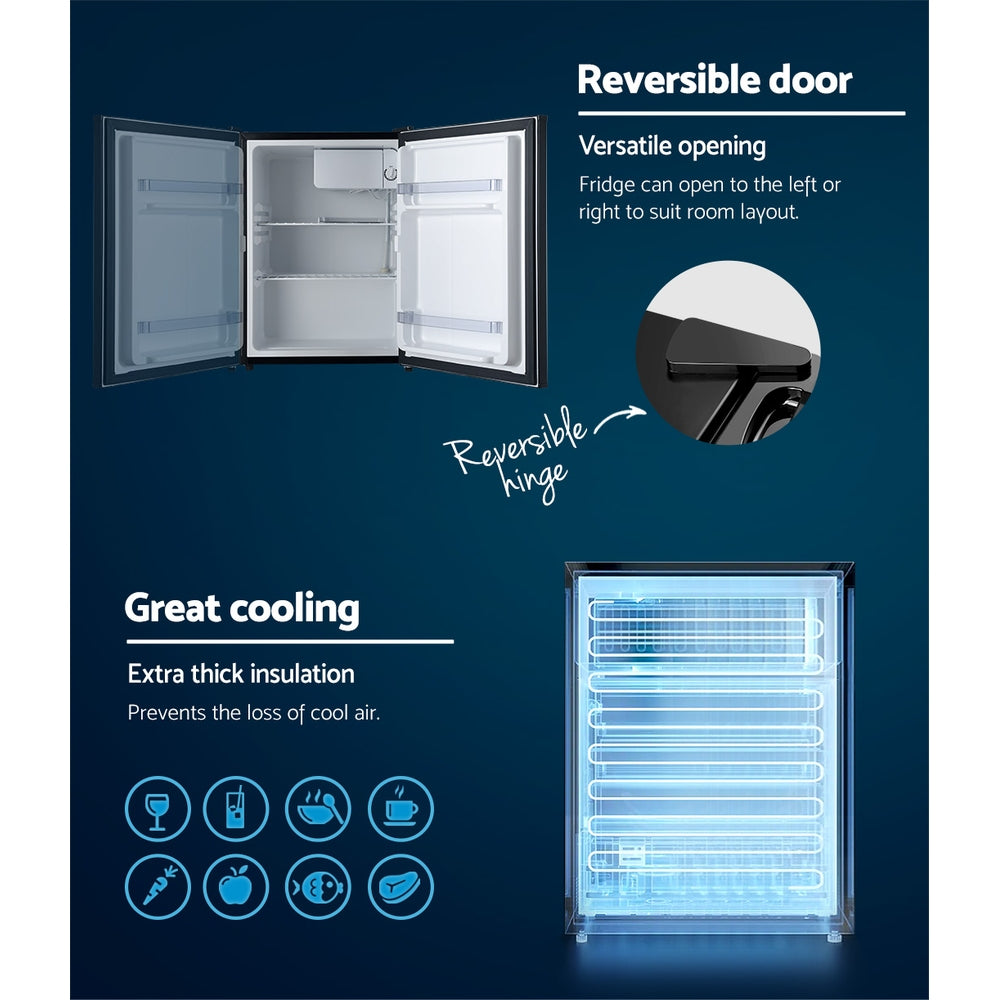 Devanti 70L Bar Fridge Black BF-70L-BK