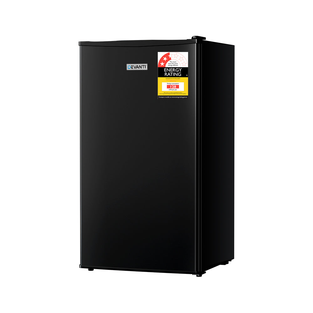 Devanti 95L Bar Fridge Black BF-F-95L-BK