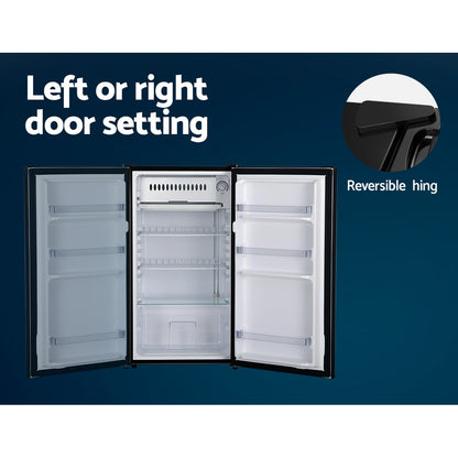 Devanti 95L Bar Fridge Black BF-F-95L-BK