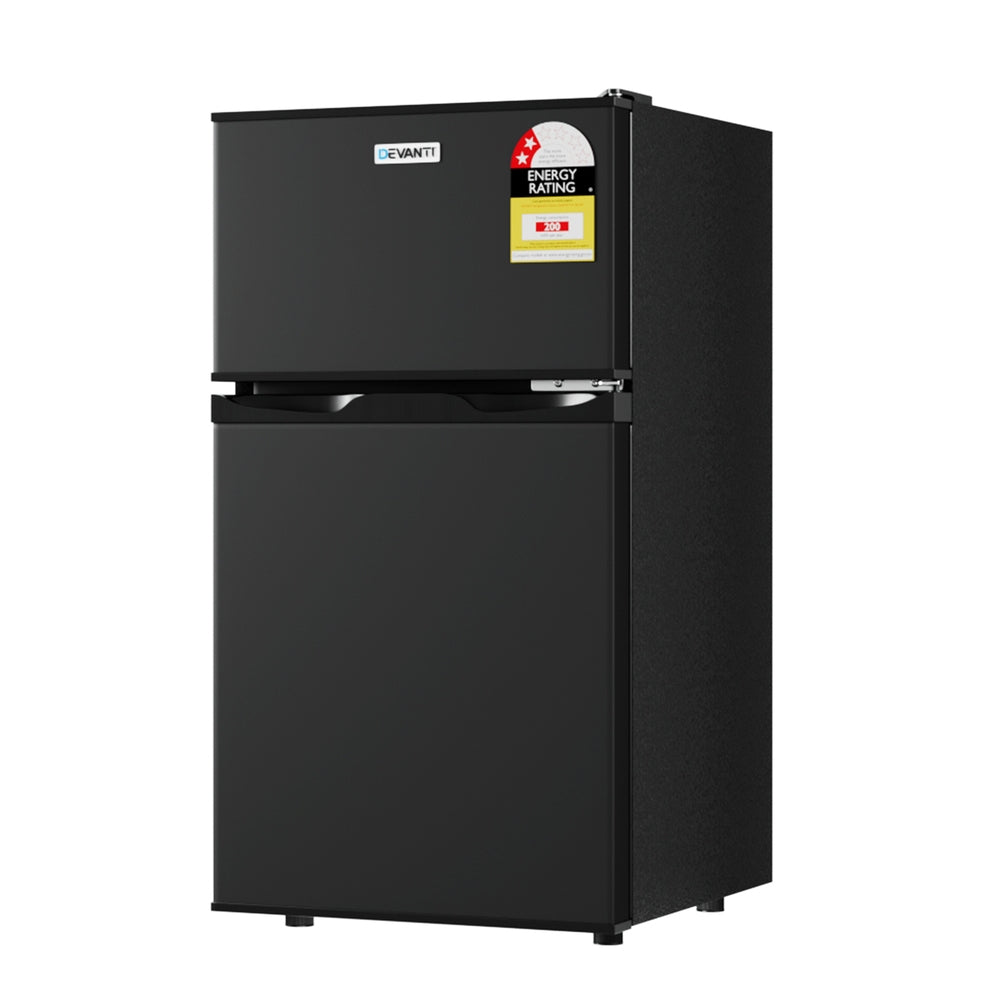 Devanti 85L Bar Fridge Mini Freezer Refrigerator Black BF-F-D-90L-BK