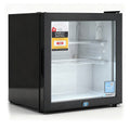 Devanti 40L Bar Fridge Glass Door Mini Fridge Countertop Cooler Black BF-F-G-40L-BK