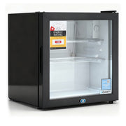 Devanti 40L Bar Fridge Glass Door Mini Fridge Countertop Cooler Black BF-F-G-40L-BK