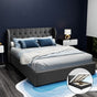Artiss Bed Frame Queen Size Gas Lift Charcoal ISSA BFRAME-E-ISSA-Q-CHAR-AB