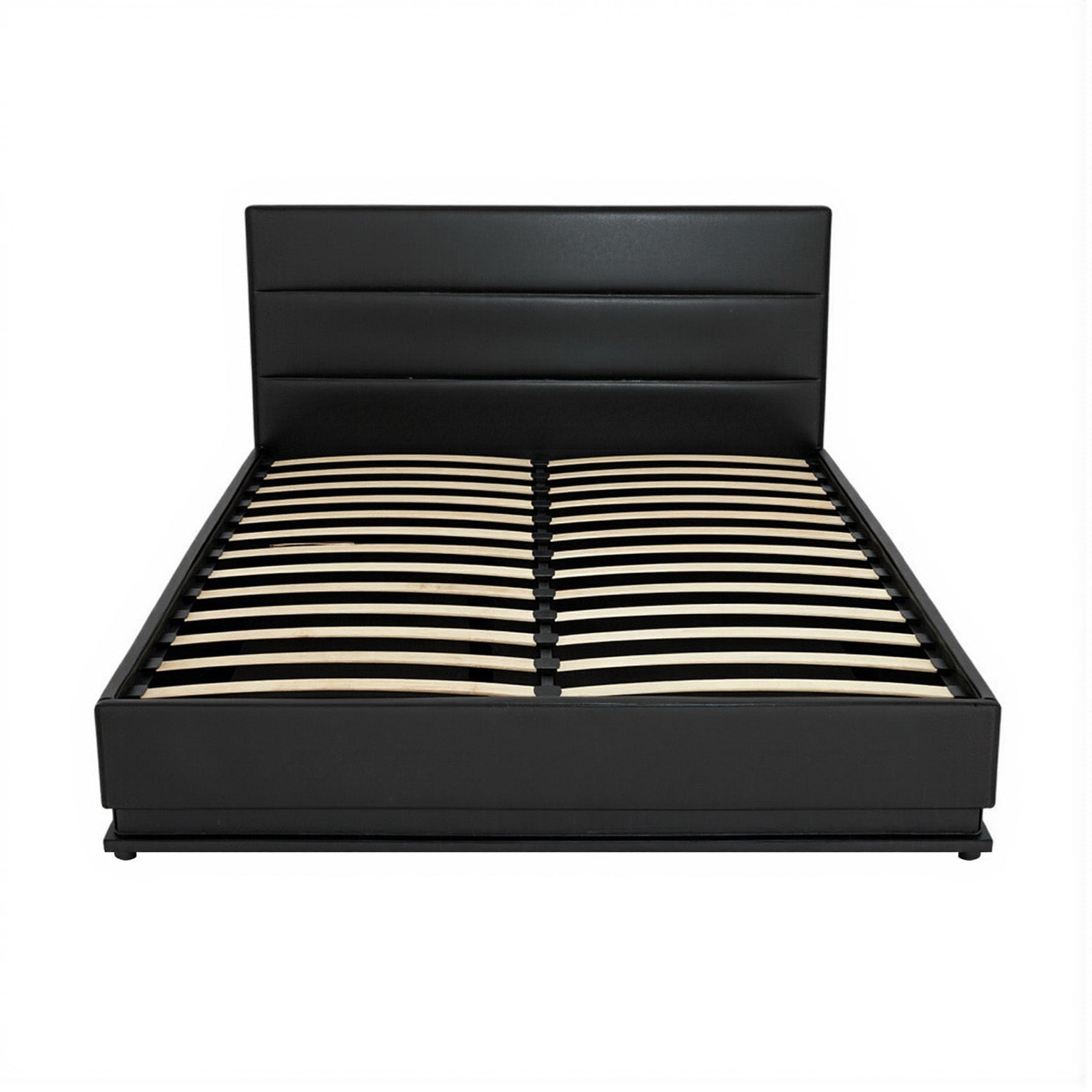 Artiss Bed Frame Queen Size LED Gas Lift Black LUMI BFRAME-E-LUMI-Q-BK-ABC