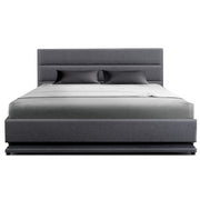 Artiss Bed Frame Queen Size LED Gas Lift Grey LUMI BFRAME-E-LUMI-Q-GY-ABC