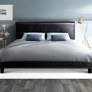 Artiss Bed Frame Double Size Black NEO BFRAME-E-NEO-DOU-BK-AB