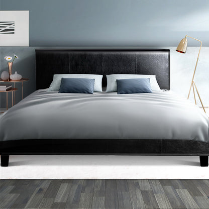 Artiss Bed Frame Double Size Black NEO BFRAME-E-NEO-DOU-BK-AB