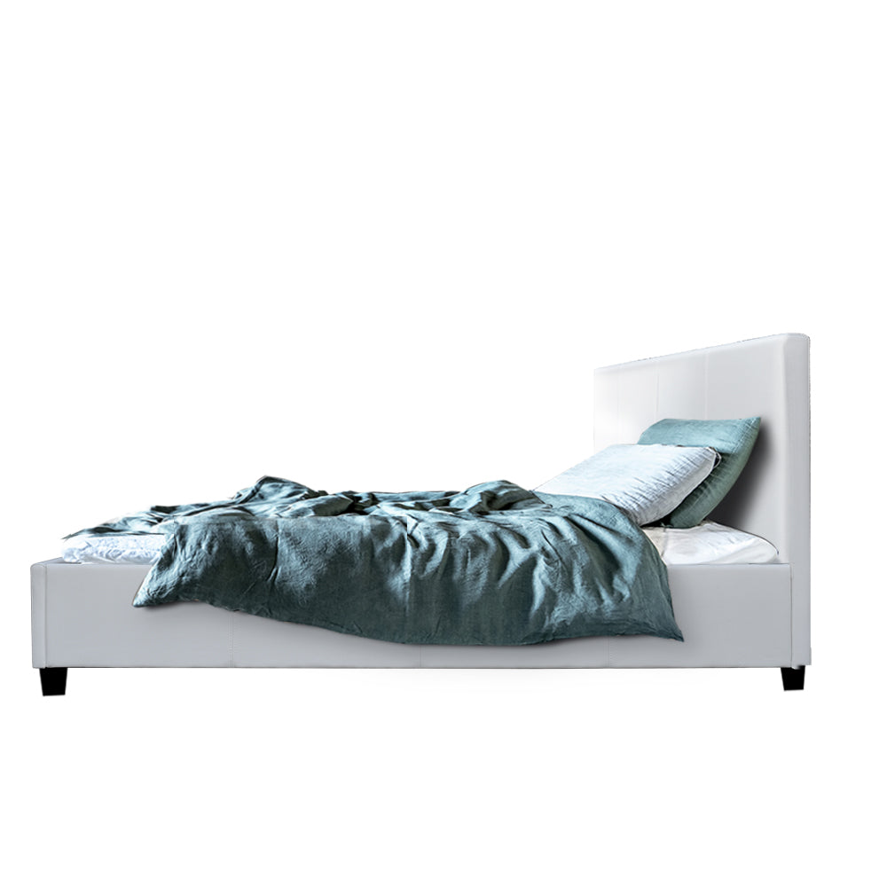 Artiss Bed Frame King Single Size White NEO BFRAME-E-NEO-KS-WH-AB