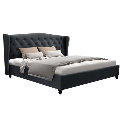 Artiss Bed Frame King Size Charcoal PIER BFRAME-E-PIER-K-CHAR-ABC