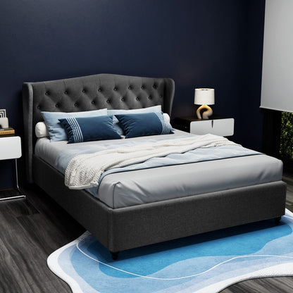 Artiss Bed Frame Queen Size Charcoal PIER BFRAME-E-PIER-Q-CHAR-ABC