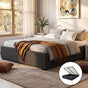 Artiss Bed Frame Double Size Gas Lift Base Charcoal TOKI BFRAME-E-TOKI-D-CHAR-AB