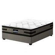 Artiss Bed Frame with 36cm Giselle Mattress Set King Single Gas Lift Base Grey BFRAME-E-TOKI-HOTEL-KS
