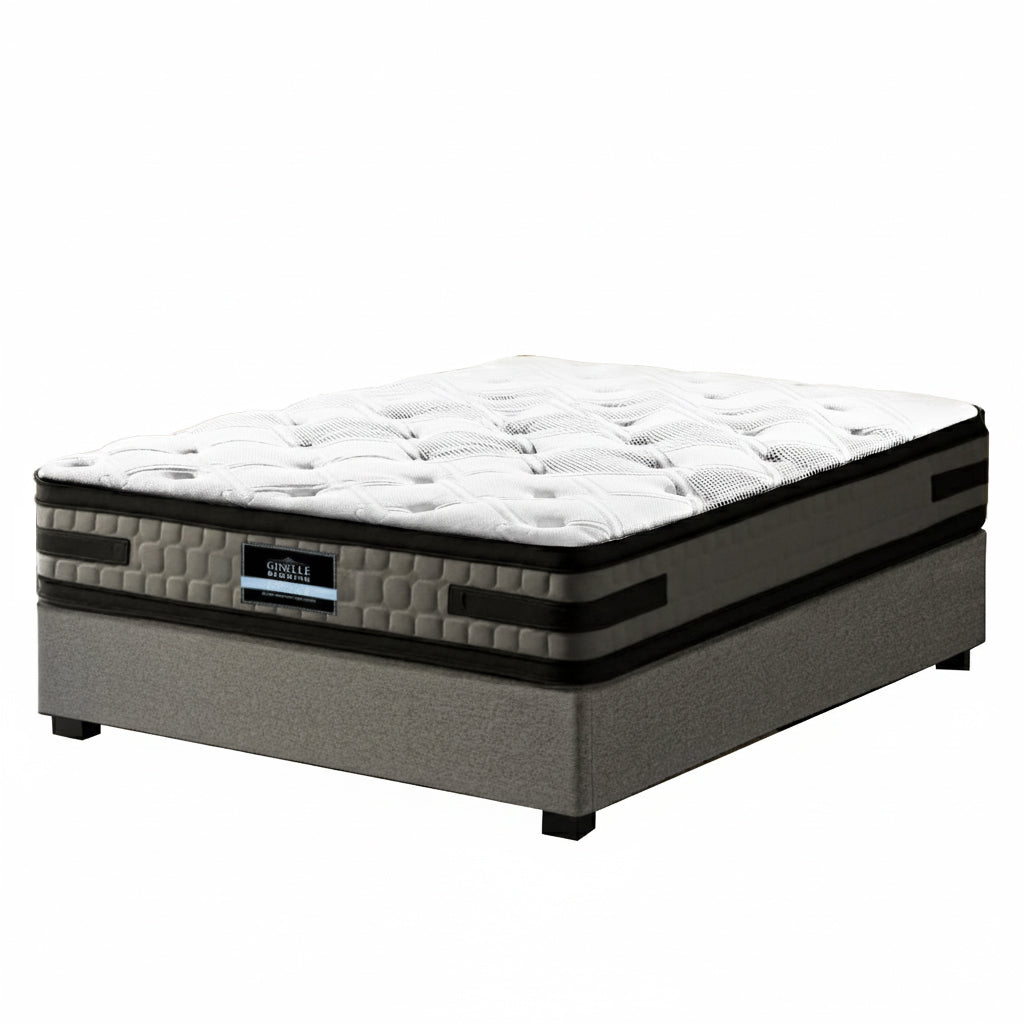 Artiss Bed Frame with 36cm Giselle Mattress Set King Single Gas Lift Base Grey BFRAME-E-TOKI-HOTEL-KS