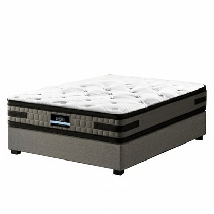 Artiss Bed Frame with 36cm Giselle Mattress Set King Single Gas Lift Base Grey BFRAME-E-TOKI-HOTEL-KS