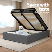 Artiss Bed Frame with 36cm Giselle Mattress Set King Single Gas Lift Base Grey BFRAME-E-TOKI-HOTEL-KS