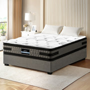 Artiss Bed Frame with 36cm Giselle Mattress Set King Single Gas Lift Base Grey BFRAME-E-TOKI-HOTEL-KS