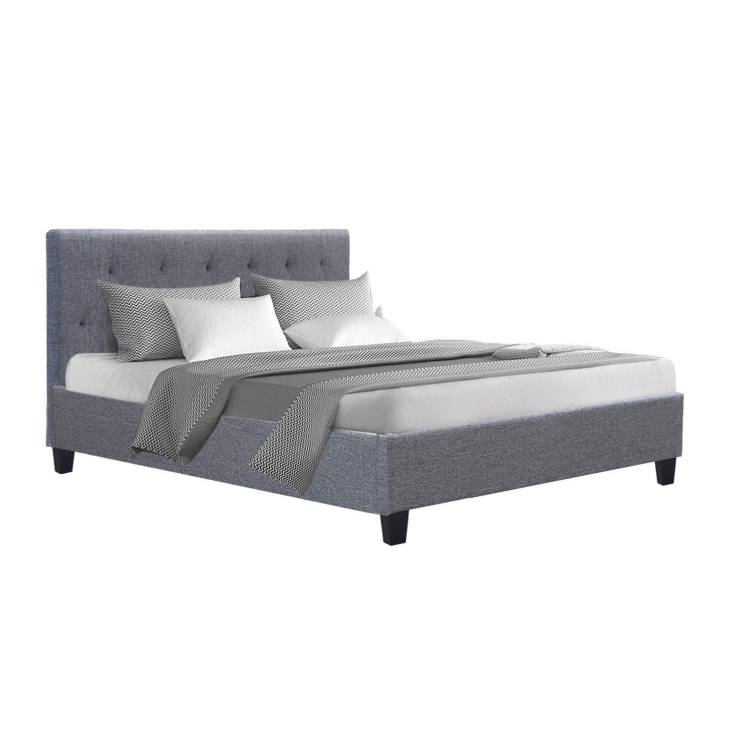 Artiss Bed Frame Double Size Grey VANKE BFRAME-E-VANKE-D-GY-AB