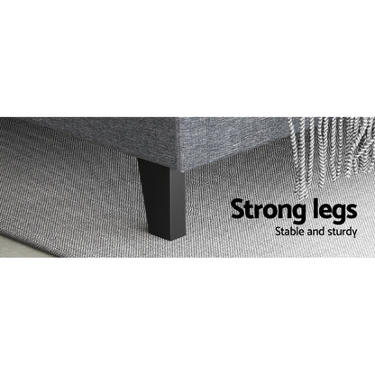 Artiss Bed Frame Queen Size Grey VANKE BFRAME-E-VANKE-Q-GY-AB