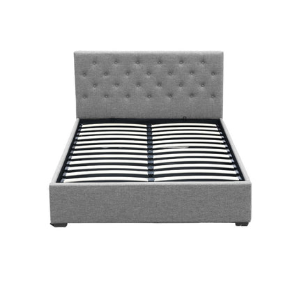 Artiss Bed Frame Double Size Gas Lift Grey VILA BFRAME-E-VILA-D-GY-AB