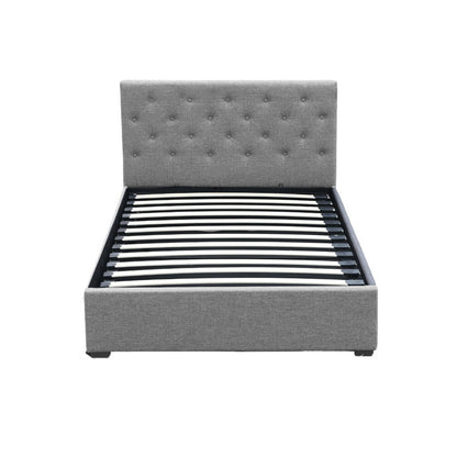 Artiss Bed Frame King Single Size Gas Lift Grey VILA BFRAME-E-VILA-KS-GY-ABC