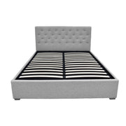 Artiss Bed Frame Queen Size Gas Lift Grey VILA BFRAME-E-VILA-Q-GY-AB