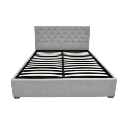Artiss Bed Frame Queen Size Gas Lift Grey VILA BFRAME-E-VILA-Q-GY-AB