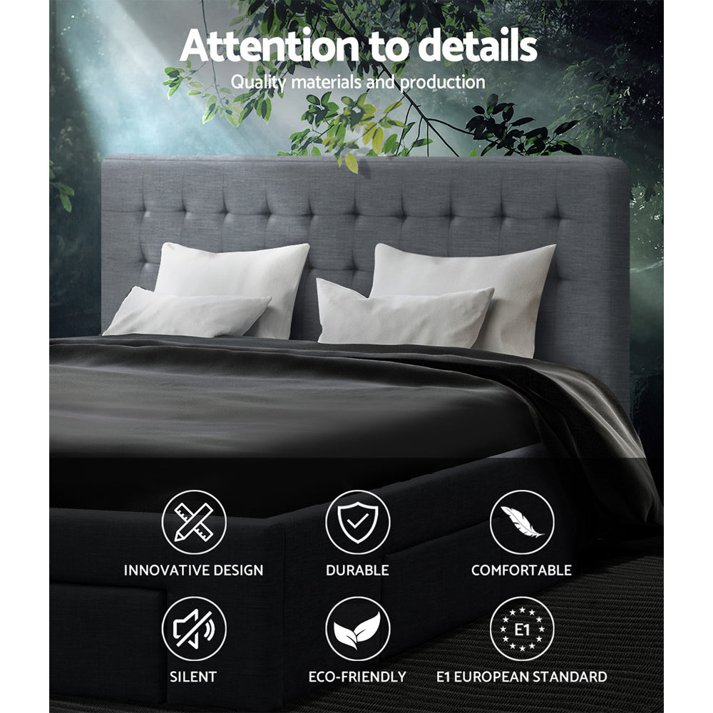 Artiss Bed Frame Queen Size with 4 Drawers Grey AVIO BFRAME-F-AVIO-Q-GY-ABC