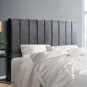 Artiss Bed Head Headboard Queen Velvet - VELA Grey BFRAME-F-SALA-GY-Q
