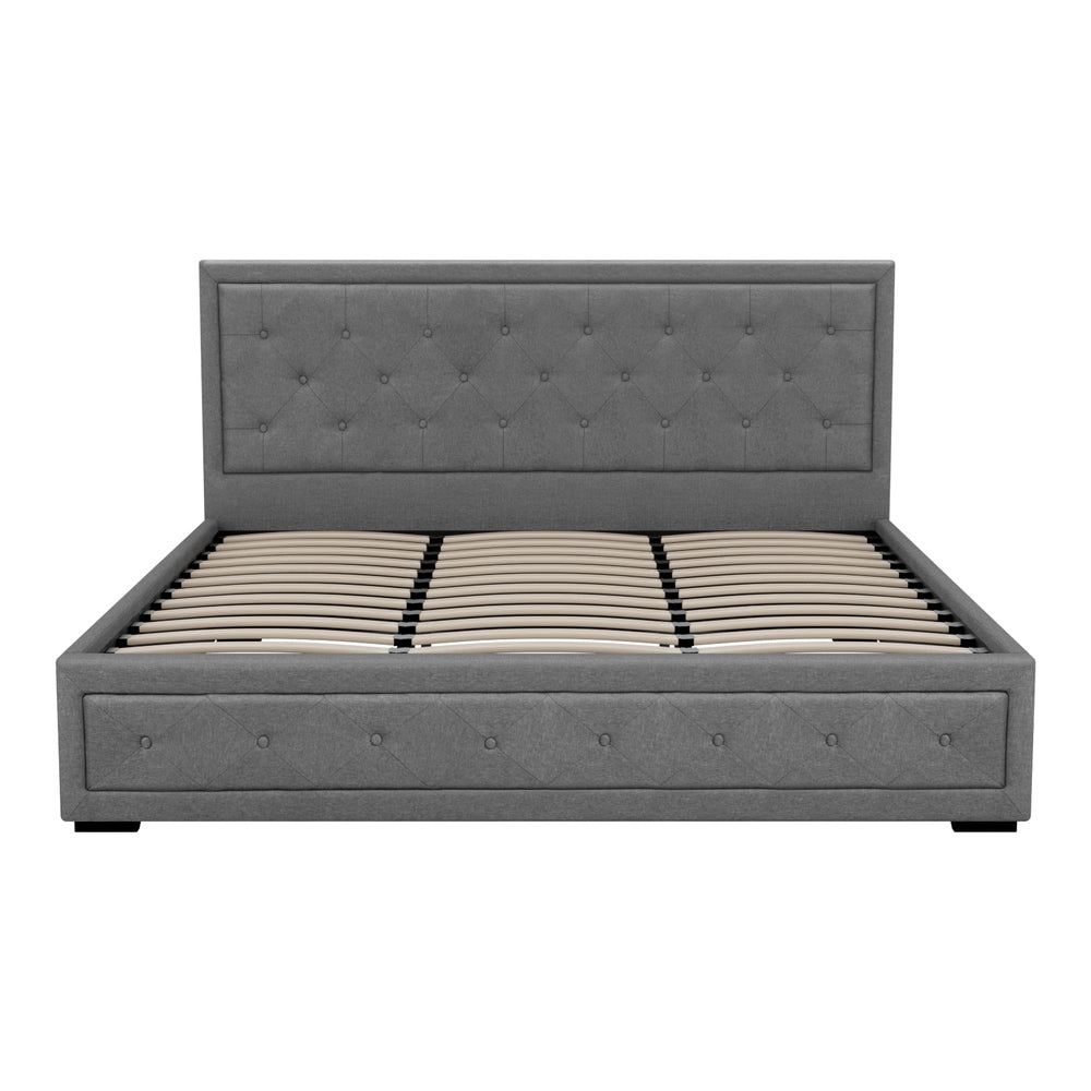 Artiss Bed Frame King Size Gas Lift Grey TIYO BFRAME-F-TIYO-K-GY-ABC