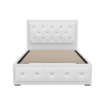Artiss Bed Frame King Single Size Gas Lift White TIYO BFRAME-F-TIYO-KS-WH-ABC