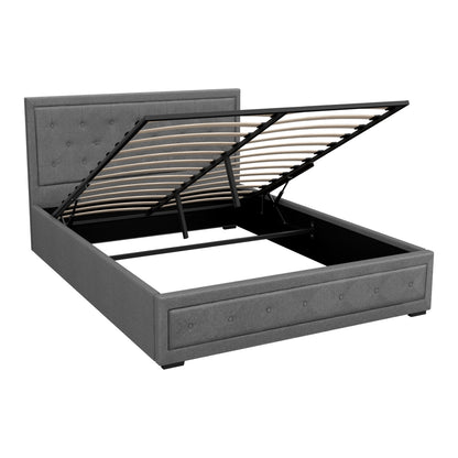 Artiss Bed Frame Queen Size Gas Lift Grey TIYO BFRAME-F-TIYO-Q-GY-ABC