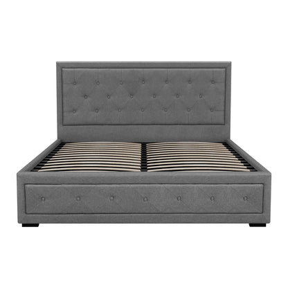 Artiss Bed Frame Queen Size Gas Lift Grey TIYO BFRAME-F-TIYO-Q-GY-ABC