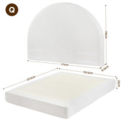Artiss NOVA Queen No-Assembly Boucle Bed Frame – Cream White