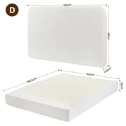 Artiss Double Bed Frame Boucle Fabric Vacuum Compressed Beds Removable Washable Cover BFRAME-FOAM-SOLIS-D-WH