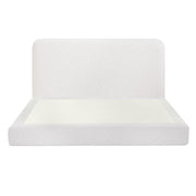 Artiss Double Bed Frame Boucle Fabric Vacuum Compressed Beds Removable Washable Cover BFRAME-FOAM-SOLIS-D-WH