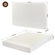 Artiss Queen Bed Frame Boucle Fabric Vacuum Compressed Beds Washable Cover No-Assembly BFRAME-FOAM-SOLIS-Q-WH