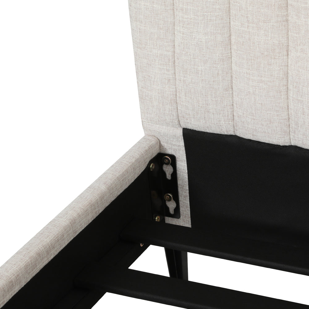 Artiss Bed Frame King Size Beige AMMY BFRAME-G-AMMY-K-BG-ABC