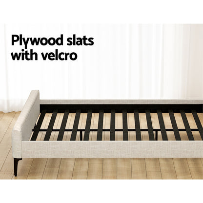 Artiss Bed Frame King Size Beige AMMY BFRAME-G-AMMY-K-BG-ABC