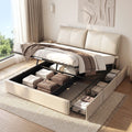 Artiss APEX King Gas Lift Storage Bed Frame – Beige