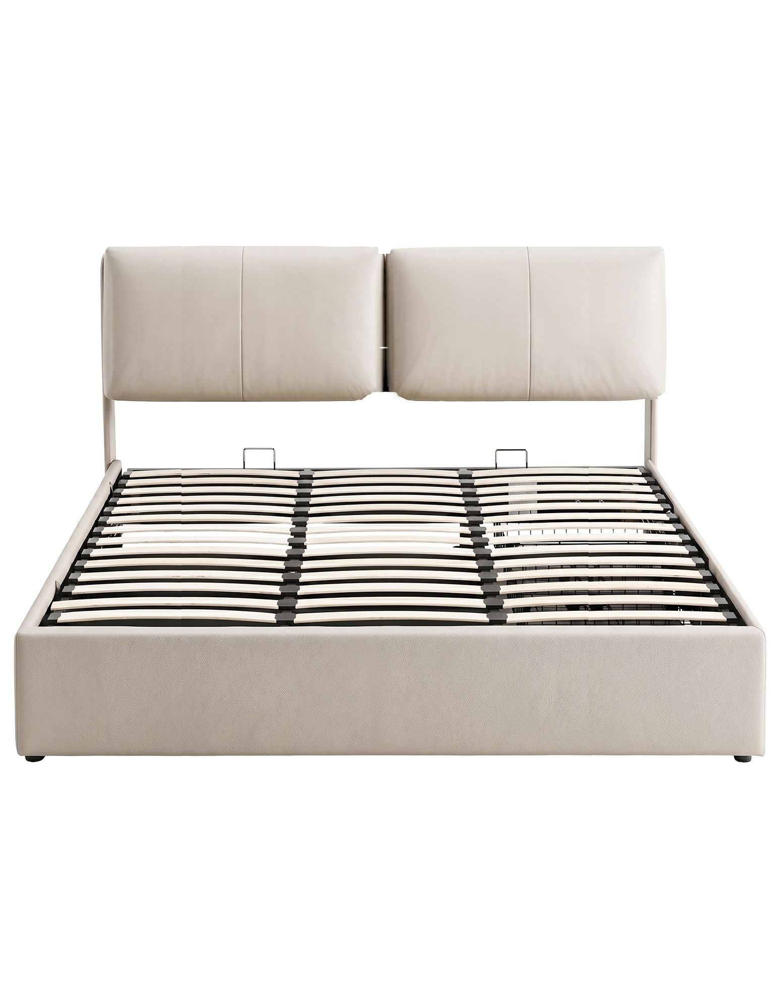 Artiss APEX King Gas Lift Storage Bed Frame – Beige