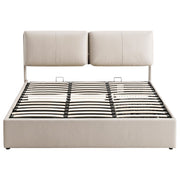 Artiss APEX King Gas Lift Storage Bed Frame – Beige