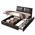 Artiss APEX King Gas Lift Storage Bed Frame – Black