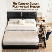 Artiss APEX King Gas Lift Storage Bed Frame – Black