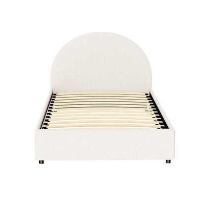 Artiss Bed Frame Gas Lift Strorage Beds Base Platform Boucle Fabric King Single ELLA BFRAME-G-ELLA-KS-BG-ABC