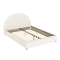 Artiss ELLA Queen Gas Lift Storage Bed Frame – Beige Boucle