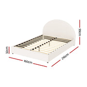 Artiss ELLA Queen Gas Lift Storage Bed Frame – Beige Boucle