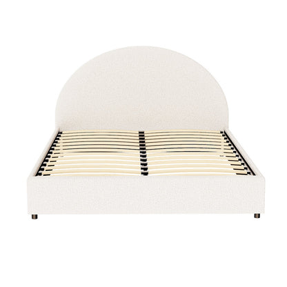 Artiss Bed Frame Gas Lift Strorage Beds Base Platform Boucle Fabric Queen ELLA BFRAME-G-ELLA-Q-BG-ABC